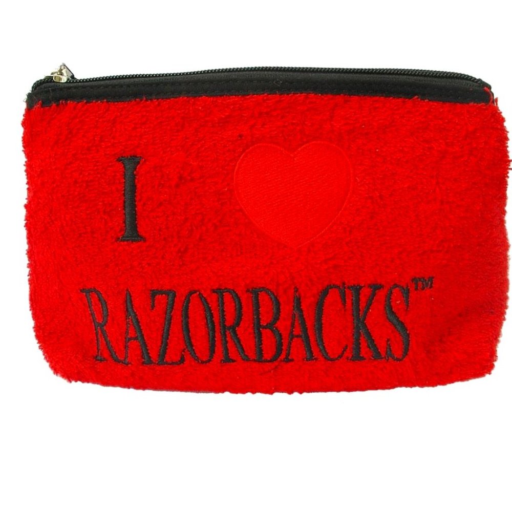 Arkansas Razorback Womens Cosmetic Bag 9"x 2"x 6"